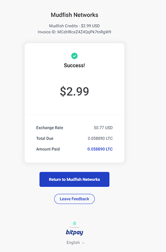 mudfish payment proof