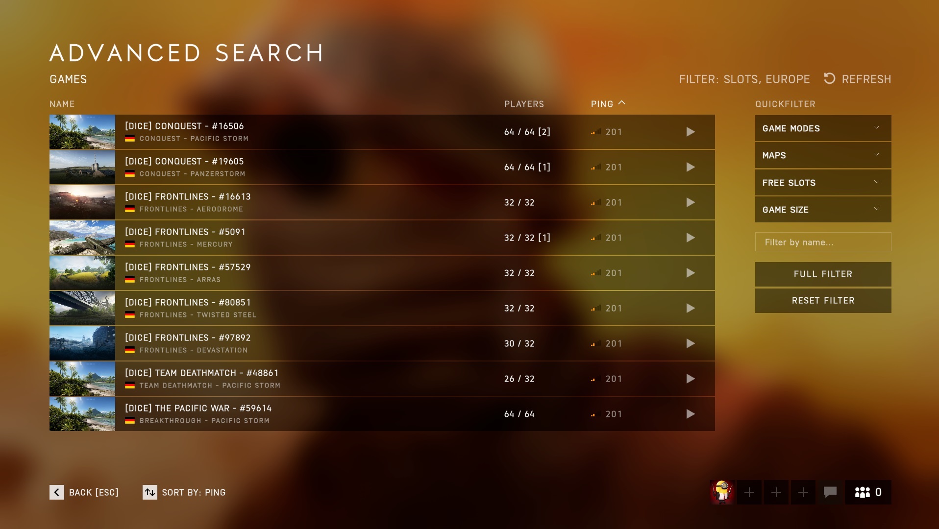 COMO ACHAR SERVIDORES NO BATTLEFIELD V (SERVERS BRASILEIROS SEM